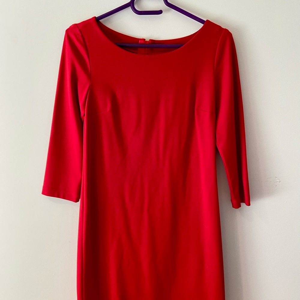 Banana Republic red dress with zipper
